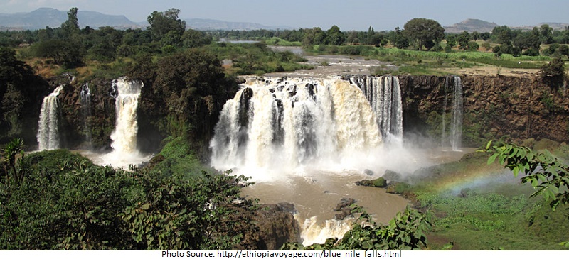tourist attractions in The Blue Nile falls